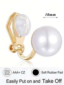 زوجان من الأقراط الأنيقة ذات التصميم متعدد الأشكال، مطلية بالذهب عيار 14 قيراطًا، مصنوعة من الفضة والذهب، ومرصعة بأحجار الزركونيا المكعبة AAA+، واللؤلؤ الصناعي - مثالية للارتداء اليومي، والحفلات، وهدايا الأعياد. - الذهب + الفضة - مشاهدة 5