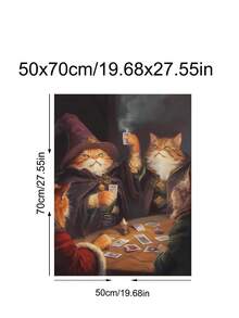 1 Tranh in hình mèo vui nhộn đang chơi đùa, tranh trang trí tường hình mèo phù thủy huyền ảo, tranh game hoặc quà tặng cho người yêu mèo, tranh in hình mặt trời và trăng lưỡi liềm cổ điển, tranh nghệ thuật thập niên 90, quà tặng lễ hội, trang trí phòng ngủ, phòng khách, văn phòng, nhà bếp, tranh nghệ thuật treo tường, trang trí nhà cửa, trang trí phòng, tranh canvas, tranh áp phích, tranh treo tường có khung, khung tùy chọn - Nhiều màu - Xem 21