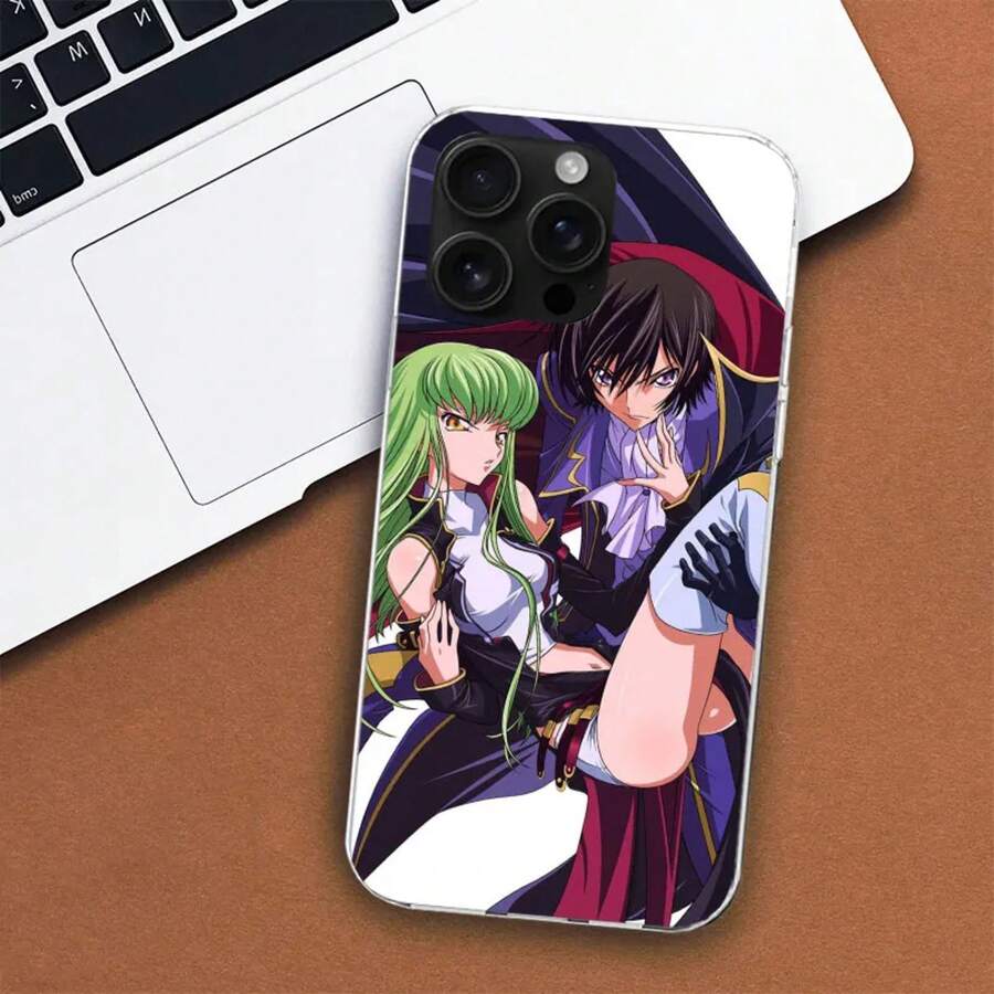 Custodia per telefono compatibile con anime Code Geass, adatta per modelli 11, 12, 13, Mini, 14, 15, Plus, 17, Air, 16, Pro, Max, 16E, 7, 8, SE 2020. Custodia personalizzata con stampa, compatibile con app, compatibile con custodie per iPhone 17, 17 Pro, 17 Pro Max - TA1099-6 - Visualizzare 1