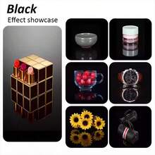 2pcs Acrylic Reflective Display Board Black And White Photography Backdrops Shooting Board Table Top Product Mirror Photo Background Props - 30*30cm - View 8