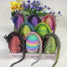 5pcs 3D Printed Dragon Egg Set With Chinese Dragons Inside - Vibrant Multicolor Eggshells, Perfect For Home Decor, Party Gatherings, 3d Printed Fidget Toys,Miniature Things,Valentines Gifts,Party Favors,Party Supplies Gifts,Easter Egg Gifts - 1 Set (5 Pieces) - View 3