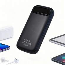 Pila Power Bank de 20,000 mAh 12w de CARGA RAPIDA Modelo 09/09s - Negro - Ver 7