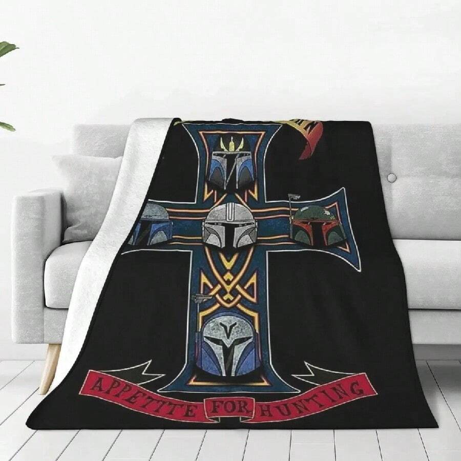 M-Mandalorianed Movie Blankets Warm Flannel Throw Blanket For Bedding Couch Quilt.Jpg - White - View 1