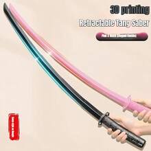 2026 Hot Selling Toy, Cool Retractable Samurai Sword With Gravity Swing Plastic Blade, Stress Relief Samurai Sword Toy, Gift For Boys And Girls - Valentine's Day Gift, New Year Gift, Birthday Gift, Christmas Gift, Halloween Gift, Perfect Gift - Multicolor - View 5