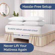 Leoon Falda de Cama anti-polvo envolvente para camas tamao King con cada de 12 pulgadas - banda elstica de fcil ajuste - Rodapis plisado ajustable - para mujeres, hombres, nios y adolescentes - Cafe - king+caída de 12 pulgadas+13 - café - Ver 3