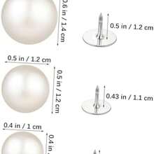 Leoon 18 Piezas Botones De Perlas Sin Costura Equipo Botones De Abrigo Patas Pantaln Cuello Tachuelas Botones De Broche De Perlas Flor En El Ojal Botones a Presin No Resina - como se muestra en la figura - Ver 3