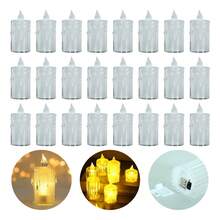 Tendencia24 Vela Led Transparent Lágrima Ámbar Decora Boda Evento 8cm TransparenteCalidad premium - 1 - Ver 8