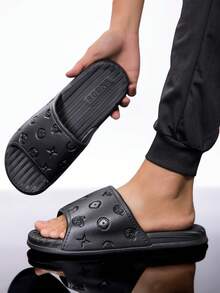 2026 New Summer Men/Women Slippers, Lightweight & Soft EVA Indoor Outdoor Bathroom Beach Sandals, Simple Design, Anti-Odor & Anti-Slip - Black - View 3
