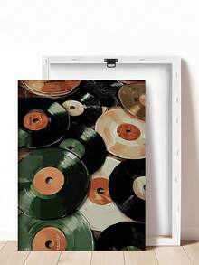 1张抽象中世纪风格复古黑胶唱片海报，现代DJ海报，音乐爱好者礼物，哑光海报，复古墙饰，DJ复古非洲灵魂音乐墙面装饰，节日礼物，卧室装饰，客厅装饰，办公室装饰，厨房装饰，墙面艺术，墙面装饰，家居装饰，房间装饰，帆布墙面艺术，海报，带框墙面艺术，可选画框 - 彩色 - 查看 19