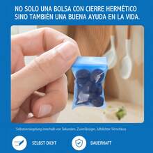 Tendencia1000 Bolsas Zip Lock Mini Bolsa Zipper Cierre Hermético AzulCalidad premium - 1 - Ver 3