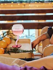 1pc Customized Logo High-Quality Wine Glass, Red Wine Glass, Heart-Shaped White Wine Glass, Elegant Home Use Wedding/Valentine's Day Gift - Multicolor - View 7