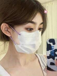 50pcs/20pcs Pack Large Butterfly Shaped Face Mask, Women High Cost-Effective Wavy Cloud V-Shaped Face Brightening Small Mask - Multicolor - View 6