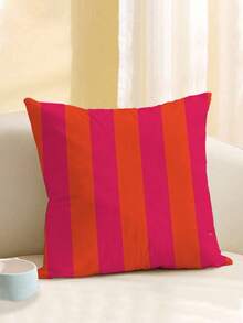 1 件霓虹粉红和橙色垂直条纹帐篷设计抱枕套,适用于客厅、卧室、沙发、家居、房间装饰 - 派对、家庭聚会、节日装饰 - 靠垫套(无枕芯) - 多种尺寸 - 单面印花 - 紅色 - 查看 10