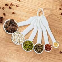 Multifunctional Plastic Measuring Spoon Set, Stackable Segmented Measuring Spoon, Coffee Salt Seasoning Measuring Spoons,Suitable For Baking&Cooking Tools In Kitchens Restaurants - Multicolor - View 1