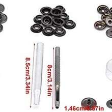 Leoon Botones de Fijacin Rpida 15 Juego de Broches de Presin con Herramienta de Presin Pernos Prisioneros Sujetador de Fijacin Conjunto Nquel - como se muestra en la figura - Ver 7