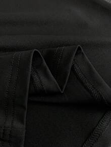 女童短袖T恤，圣帕特里克节蝴蝶结双面印花，休闲圆领童装 - 黑色 - 查看 7