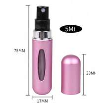 5ml Perfume Atomizer Portable Liquid Container For Cosmetics Traveling Mini Aluminum Spray Alcochol Empty Refillable Bottle - 5ml Màu hồng tươi - Xem 2