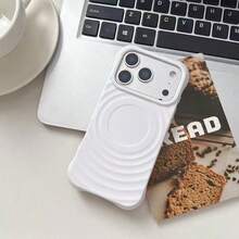 Wavy Circular Pattern Soft Shell MagSafe Magnetic Case Compatible With IPhone 17 Pro Max, 16/15/14/13/12, Silicone Material - Multicolor - View 54