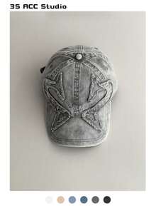 Soft Crown 美国字母牛仔棒球帽，街头服饰，街舞风格，百搭，做旧水洗，贴布牛仔棒球帽，版型修身，男女皆宜，四季皆宜 - 牛仔棒球帽 - 查看 17