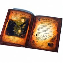 神圣迷宫：女巫的自我发现法典 探索74页神秘的自我发现阴影工作魔法书 灵性成长练习册 6张神秘圆圈卡片游戏 - 黑色 - 查看 6