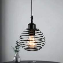 TendenciaLámpara Colgante De Hierro E26 Moderna De Estilo IndustrialCalidad premium - Negro - Ver 6