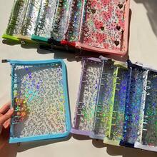 A5 Colorful Star-Shaped Zipper Binder, Can Be Used As File Folder, Stamp Book, Sticker Book, Pencil Case, Also Suitable For Photo Album, Savings Plan, Diary, File Organization, Budget Binder, Planner, Planner Inserts, Made Of PVC Material - Multicolor - View 8