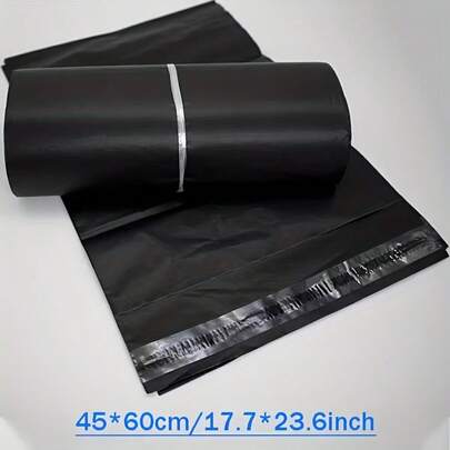10/20pcs Black Polyethylene Mailing Bags - Super PE Material, Self-Adhesive Seal, Waterproof, Edged, Extra Large Size, Suitable For Bulk Packaging, Essential For Back To School Season