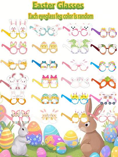 6-24pcs Animal-Shaped Paper Glasses, Suitable For Party Decorations, Photography Props, Birthday Party Decorations