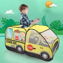 KOUQIYA Tienda de campaña desplegable para Autobús Escolar,Casa de Campaña para Niños Infantil,Carpa Tipi Segura y Fácil De Armar Disponible,Regalos de Navidad,Juguetes para Pascua(Amarillo) - Amarillo - Ver 1