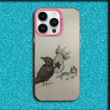 Funny C- Gray Singer Phone  16,15,14,13,12,11,,Pro,Pink Matte Silicone Cover.Holiday Phone Accessories. - Z2 - 查看 6