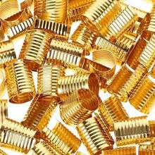 Leoon OATIPHO 100 Clips De Cordn Metlicos Para Joyera Diy Accesorios De Engarzado Resistentes Para Pulseras Collares Manualidades Con Borlas Compactos - dorado+1,50x1,20x1,20cm - Ver 4