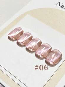 1-6瓶12毫升2025水晶猫眼凝胶指甲油 - 6种冰晶闪粉色，含玻璃珠和全息闪光，夏季派对美甲用品，适合女孩（凝胶指甲油，时尚美甲） - 彩色 - 查看 8