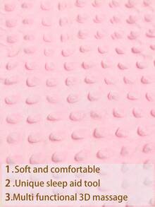 1pc Soft Breathable Solid Color Dotted Velvet Baby Sleeping Bag, Suitable For Home Use Love Valentine - Pink - View 3