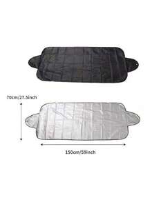 Universal Car Windshield Cover, Snow & Sun Protection, Made Of Polyester Fiber, Suitable For All Seasons, Shading In Summer And Snow Protection In Winter - Multicolor - View 3