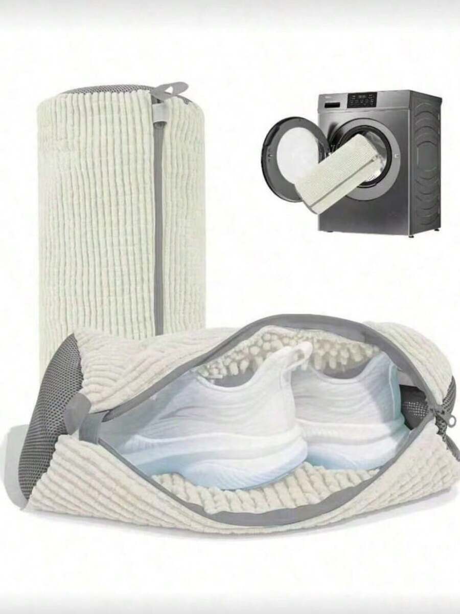 Bolsa para zapatos de 360°, adecuada para todo tipo de calzado - Resistente a la deformación, lavable a máquina, secable al aire, con forro de terciopelo suave, bolsa protectora de lavandería, excelente para zapatos deportivos y casuales - Multicolor - Ver 1