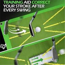 Premium Swing Training Mat For Analyzing Swing Path And Ball Impact - Multicolor - View 2