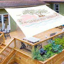 1pc 2D Digital Print Sun Shade Cloth, 5 Different Styles Available, Features Include Printed Pattern Design, Windproof, Detachable, Lightweight, Semi-Shading, Dustproof