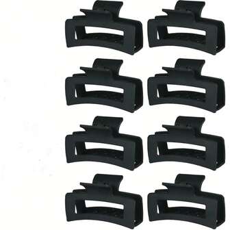 1pc-8pcs Women Square Fashion Hair Clips, Ladies Hair Clips, Solid Color Non-Slip Strong Grip Hair Clips, Women Hair Accessories, Fashionable & Versatile, Minimalist Style