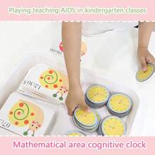 qixi 1pc Primary School & Kindergarten Math Whole Hour & Half Hour Cognition Intelligent Model Numeric Toy, Children's Time Learning Educational Tool - Multicolor - View 8