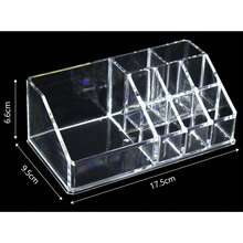 Transparent Acrylic Cosmetic Storage Box, Stepwise Makeup Organizer Rack For Skincare, Eyeshadow Palette, Lipstick Display - Clear - View 2