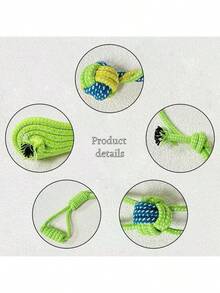 Conjunto Multipeças de Brinquedos de Mastigação para Cães e Gatos Pequenos, Médios e Grandes, Brinquedos Felizes para Cachorros, Brinquedos de Corda e Brinquedos com Apito, Adequados para Interação Cão-Gato, Trituração de Dentes e Limpeza Dental, Filhote, Brinquedo de Cachorro, Brinquedo de Gato, Acessórios para Animais de Estimação - Multicolorido - Visão 6