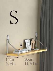 1 件装极简主义悬浮式壁挂置物架，大容量壁挂式储物架，适用于客厅、卧室装饰和收纳 - 黃色 - 查看 7