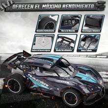 Coche Control Remoto4WD Carro Control Remoto para Niño 2.4GHz Carro Todoterreno Recargable Alta Velocidad 360°Rotación Juguete de Carrito Chocones Deriva Metálica Regalo para Niño y Niña de 3-18 Años - como en la foto - Ver 4