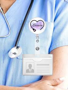 个性化胸牌卷轴，定制护士伸缩胸牌夹，护士ID卡扣挂绳胸牌夹，注册护士ID胸牌，员工礼物，听诊器731，个性化装饰品，个性化礼物，节日礼物，护士节 - 彩色 - 查看 26