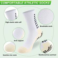 1 Set Football Leg Warmers, Shin Guards, Sports Bandage, Field Equipment - Breathable Anti-Slip Dotted Football Leg Warmers - Multicolor - View 3