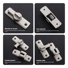 Tendencia2 Pares 90 180 Gradoscerradura De Ángulo Recto Antirrobo Gris PlateadoCalidad premium - 1 - Ver 5