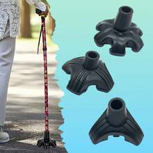 1个拐杖头，拐杖头替换件 - 此拐杖头是3爪/4爪/6爪拐杖支撑底座的替换零件，由天然橡胶制成，适用于直径为3/4英寸（约1.9厘米）的步行杖、拐杖和折叠杖。