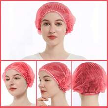 Tendencia200 Pzs Cofia Red Malla Cabello Tipo Tul Plisada DesechableCalidad premium - Rojo - Ver 6