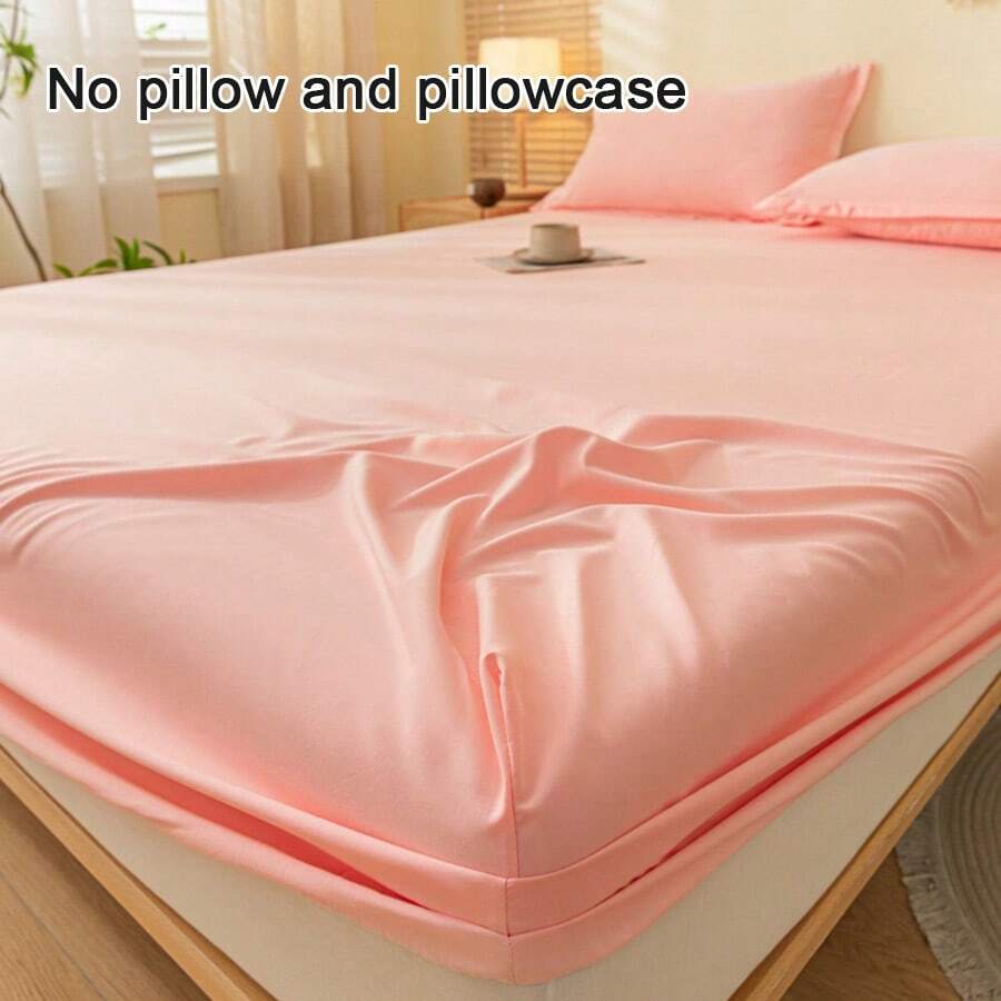 1 buah Sprei Fitted Warna Polos, Pelindung Kasur, Penutup Kasur untuk Tempat Tidur, Lembut dan Bernapas, Untuk Semua Ukuran Tempat Tidur - Twin, Full, King, Queen Size. Sprei dengan Kantong Dalam Hingga 11,8 Inci. Tekstil Rumah Tangga Bebas Kerut, Lebih Baik untuk Tidur, Dapat Dicuci dengan Mesin. Ukuran King, Queen, Full, Twin. - warna giok - View 1