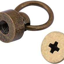 Leoon Remaches de Latn Bronce 20PCS Conjuntos de Botn de Cabeza Redonda para Cuero Metal con Hebilla Correa Cinturn Zapatos Decoracin Artesanal Bricolaje Leathercraft - Bronce - Ver 8